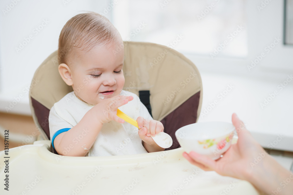 mother feeding her baby breast porridge day mother feeding her baby breast porridge day