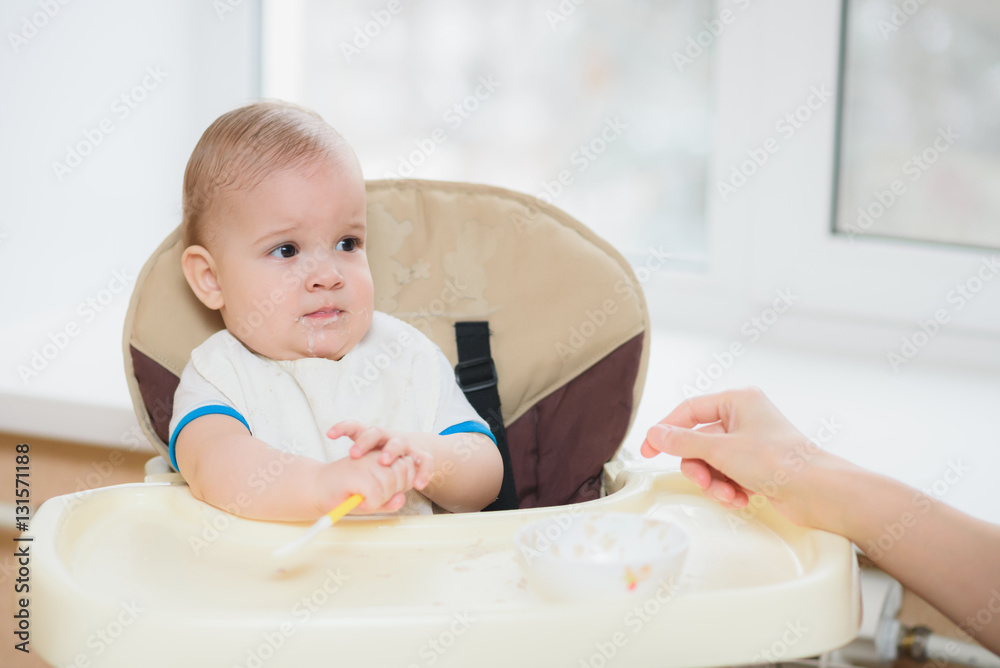 mother feeding her baby breast porridge day mother feeding her baby breast porridge day