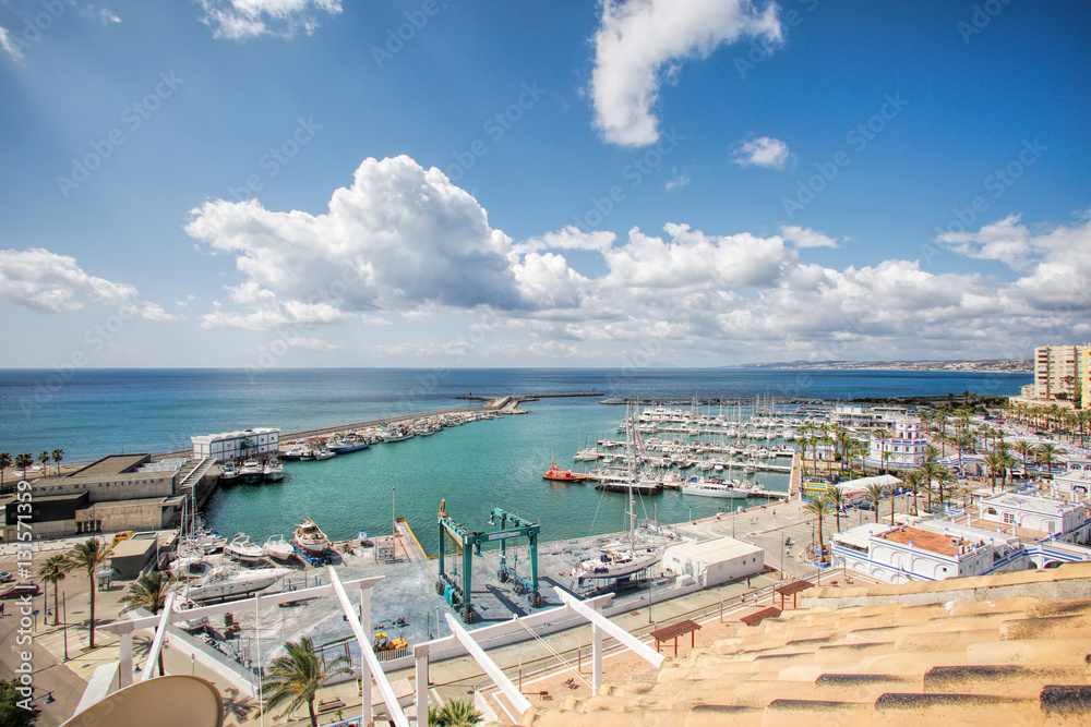 Naklejka premium view of estepona port