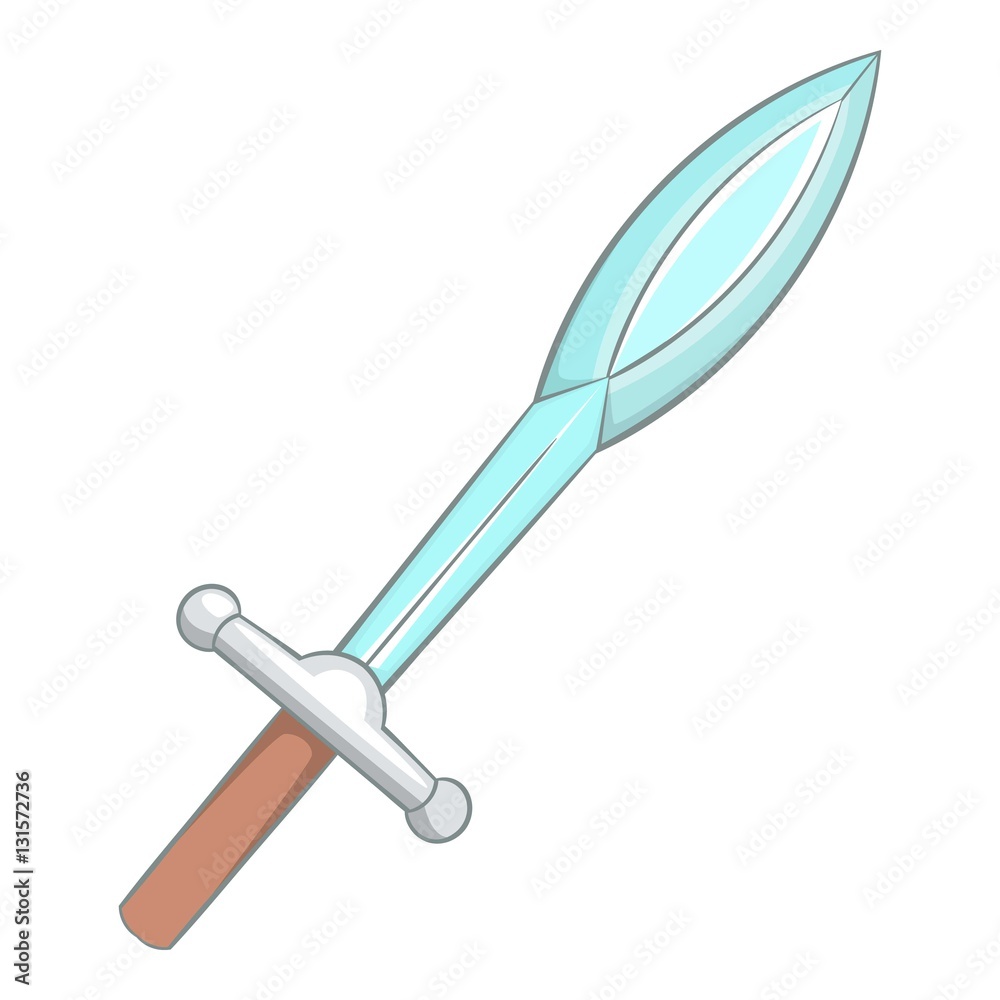 Game sword icon. Cartoon illustration of game sword vector icon for web design