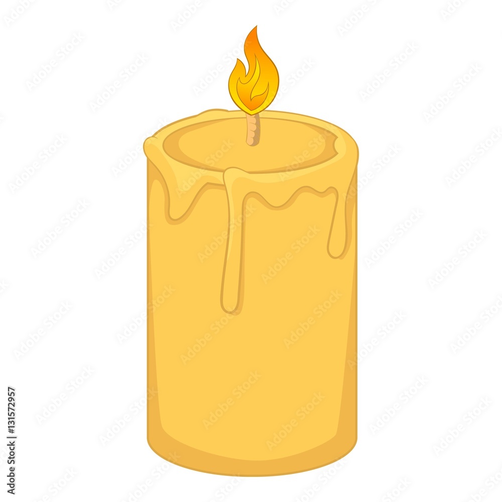 Aromatic candle icon. Cartoon illustration of candle vector icon for web design Aromatic candle icon. Cartoon illustration of candle vector icon for web design