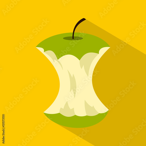 Apple core icon. Flat illustration of apple core vector icon for web