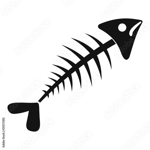 Fish bone icon. Simple illustration of fish bone vector icon for web