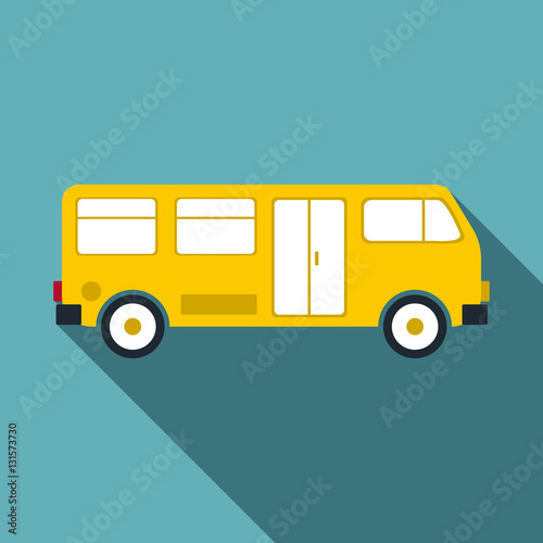 Bus icon. Flat illustration of bus vector icon for web