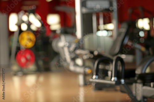 Gym interior, blurred background