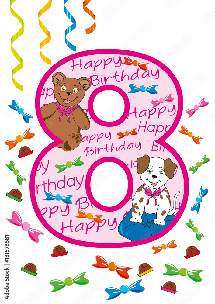buon compleanno numero otto rosa buon compleanno numero otto rosa