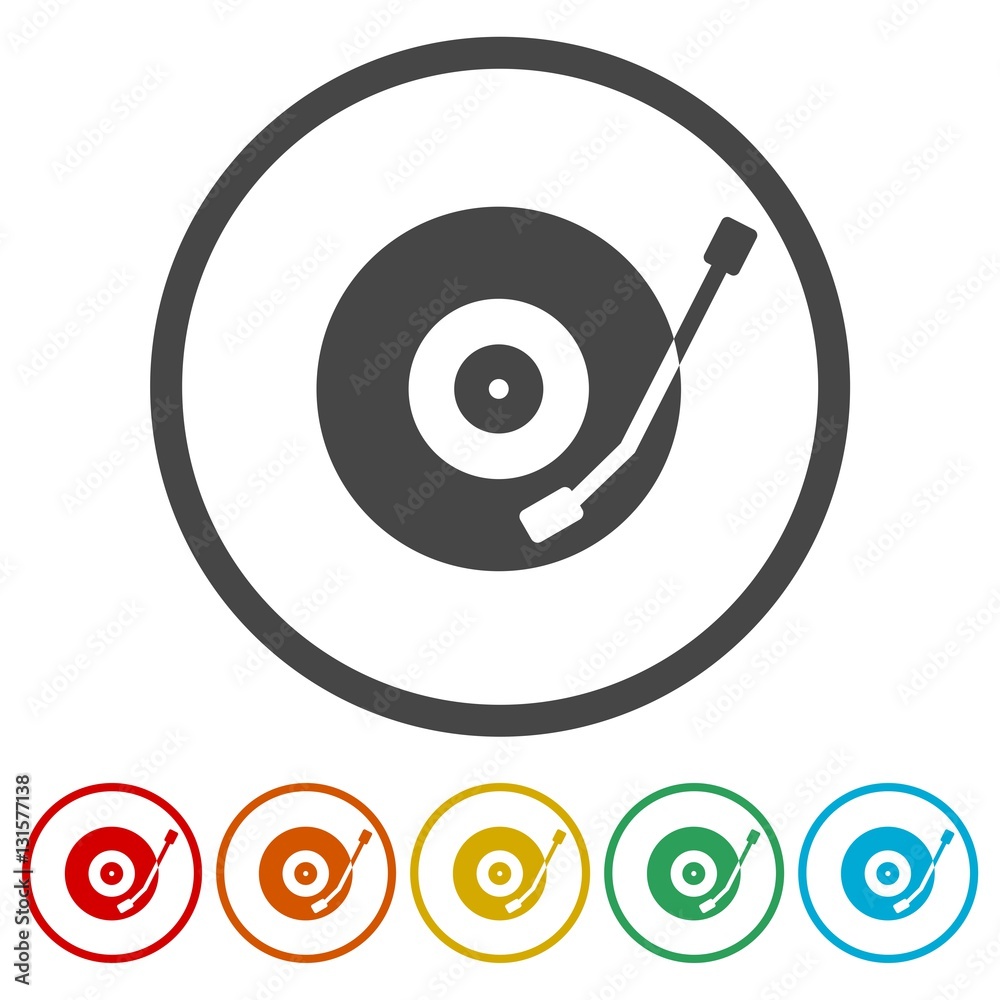 Vinyl icon, Vector musical plate icon Vinyl icon, Vector musical plate icon