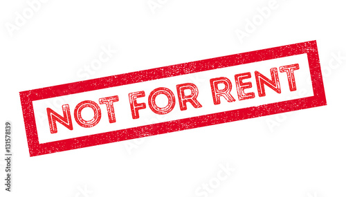 Not For Rent rubber stamp