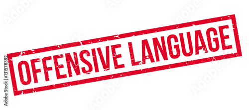 Offensive Language rubber stamp