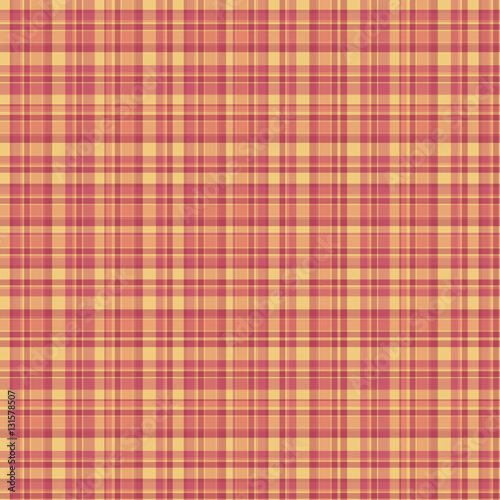 Checkered fabric tartan textile. Vector seamless pattern.