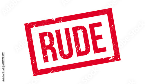 Rude rubber stamp