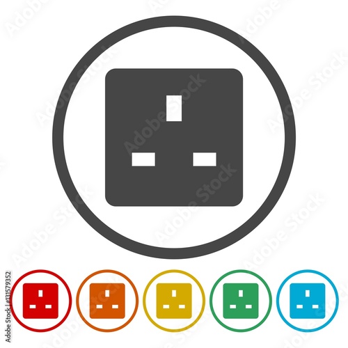 Power socket vector icon 