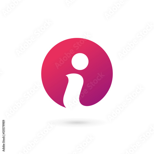 Letter I info logo icon design template elements