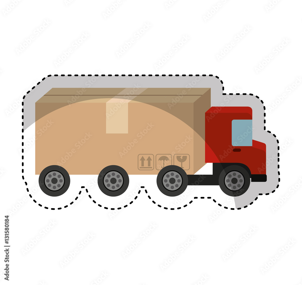 truck vehicle delivery service vector illustration design