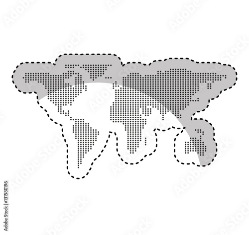 world map geography icon vector illustration design