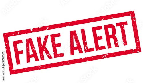 Fake Alert rubber stamp