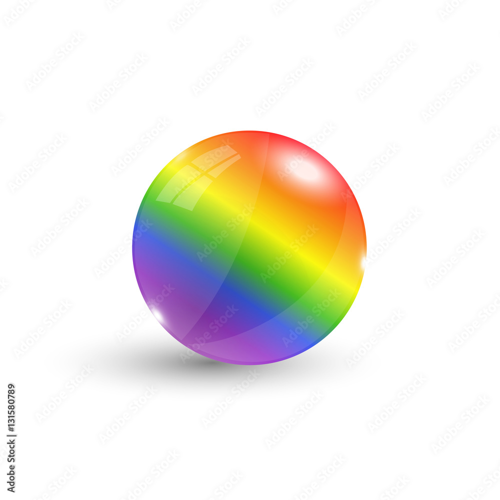 Rainbow 3d sphere illustration