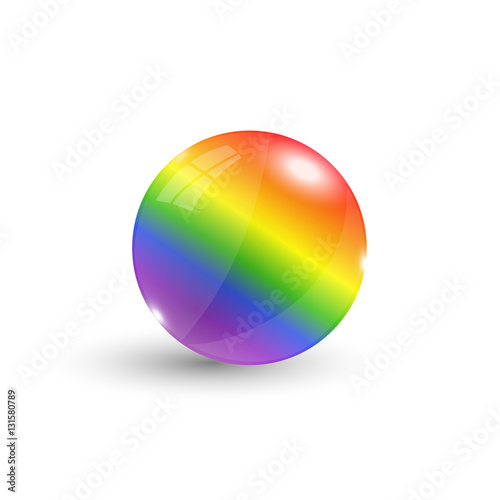 Rainbow 3d sphere illustration