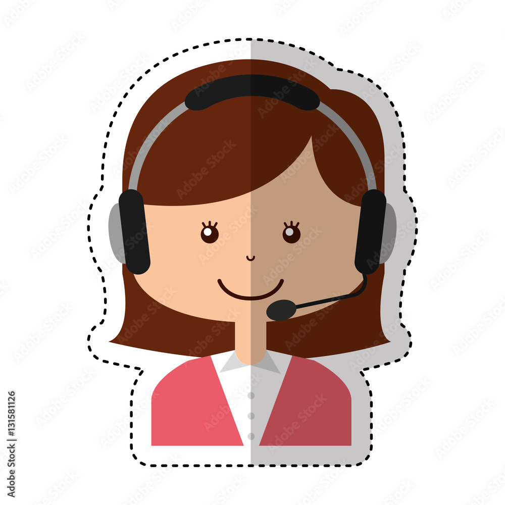 call center agent avatar vector illustration design call center agent avatar vector illustration design