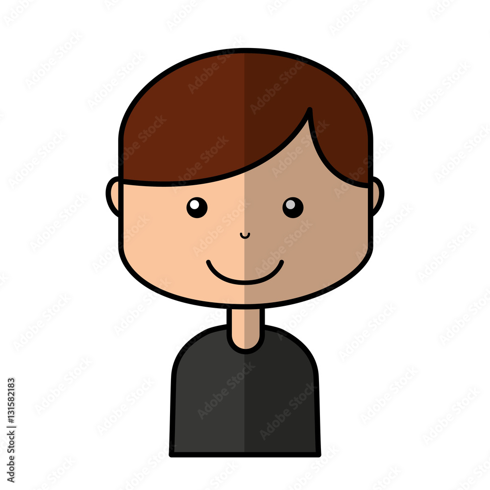 young man avatar character vector illustration design