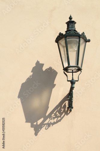 The shadow of the lantern