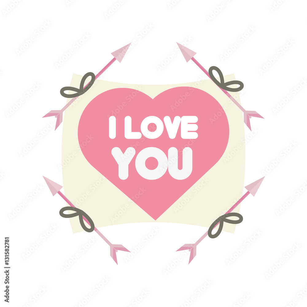 greeting i love you heart arrow ribbon vector illustration eps10 greeting i love you heart arrow ribbon vector illustration eps10