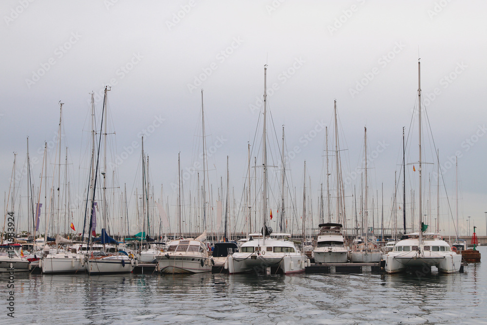Yacht parking.Valencia, Spain
