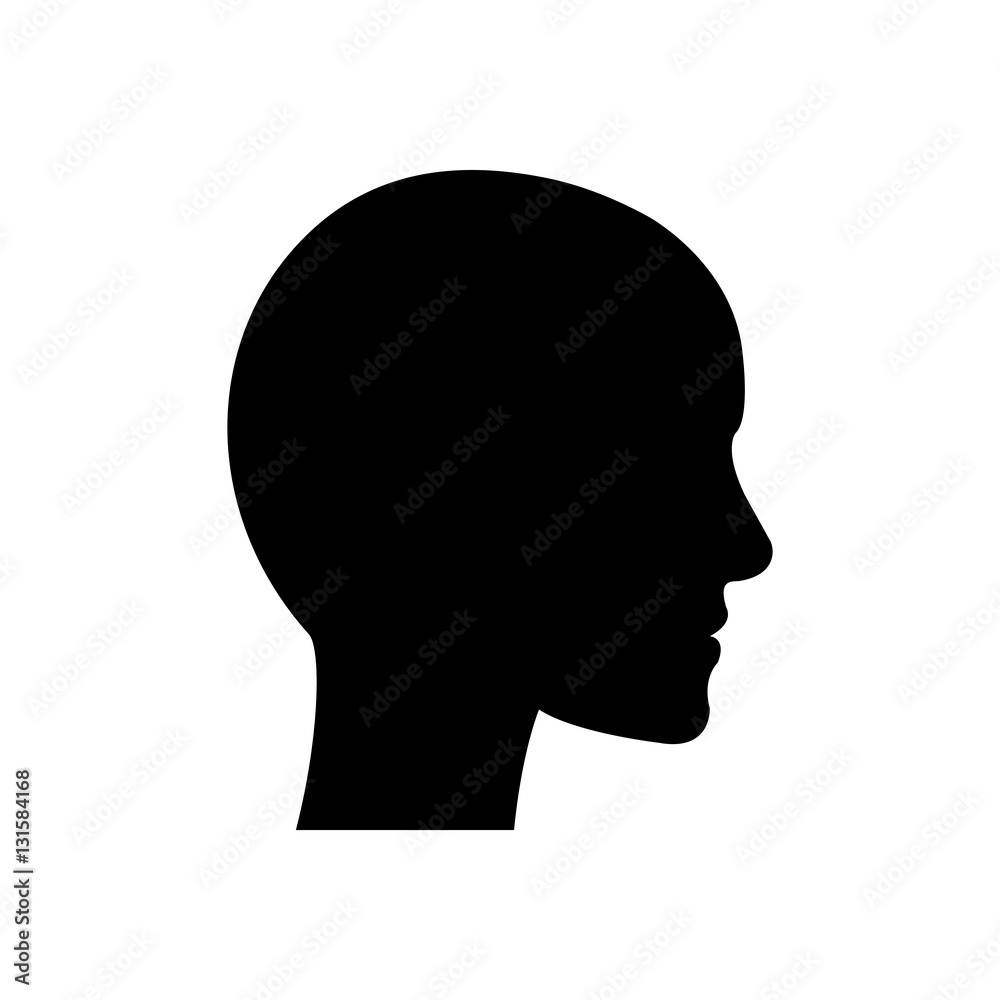 human head silhouette icon vector illustration graphic design