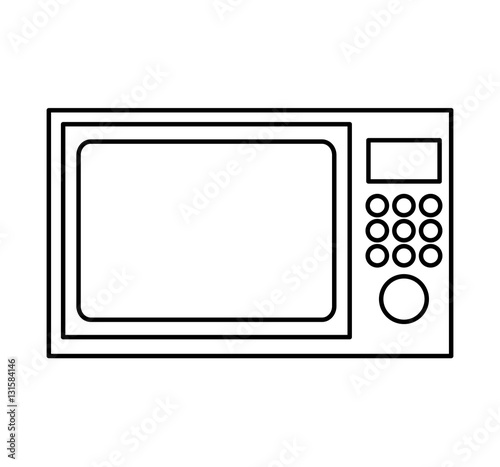 microwave oven isolated icon vector illustration design