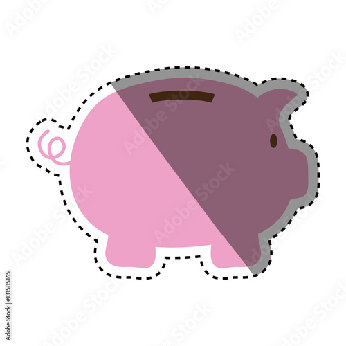 Piggy money savings icon vector illustration graphic design