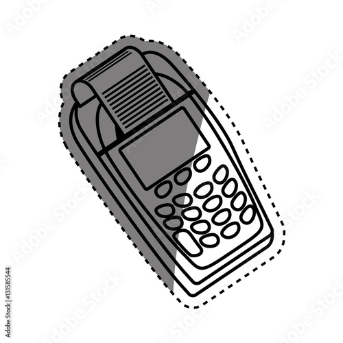 Dataphone transaction payment icon vector illustration graphic design