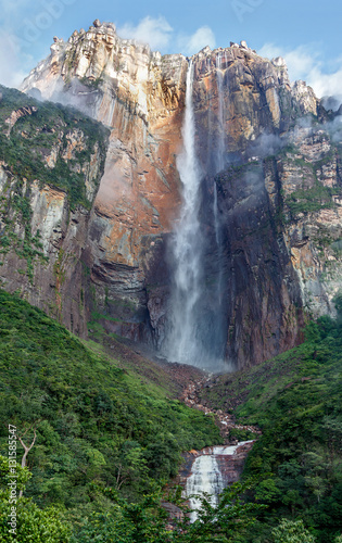 Angel Falls (Salto Angel) is worlds highest waterfalls (978 m) - Venezuela, South America photo