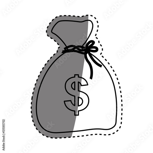 Bag of money icon vector illustration graphic design