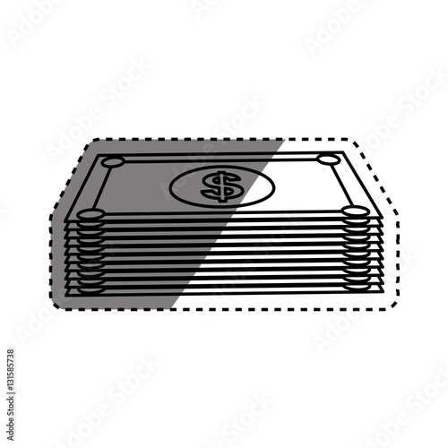 Money billets cash icon vector illustration graphic design