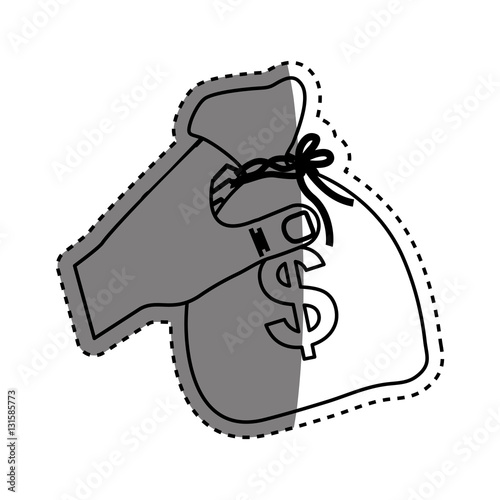 Bag of money icon vector illustration graphic design