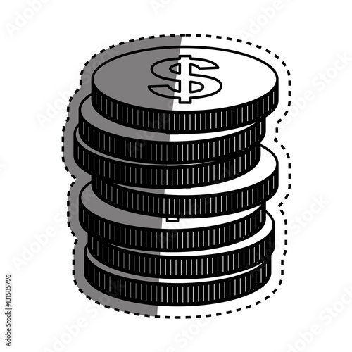 Isolated money coins icon vector illustration graphic design