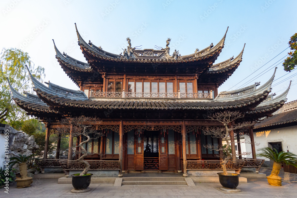 Fototapeta premium Temple in Yuyuan Garden, Pudong, Shanghai, China