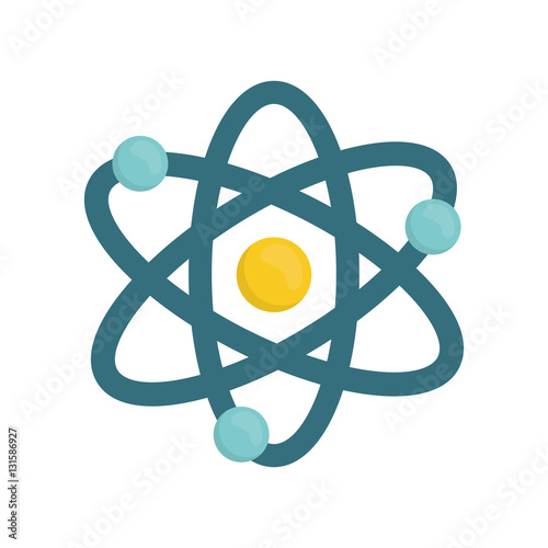Atom science molecule icon vector illustration graphic design