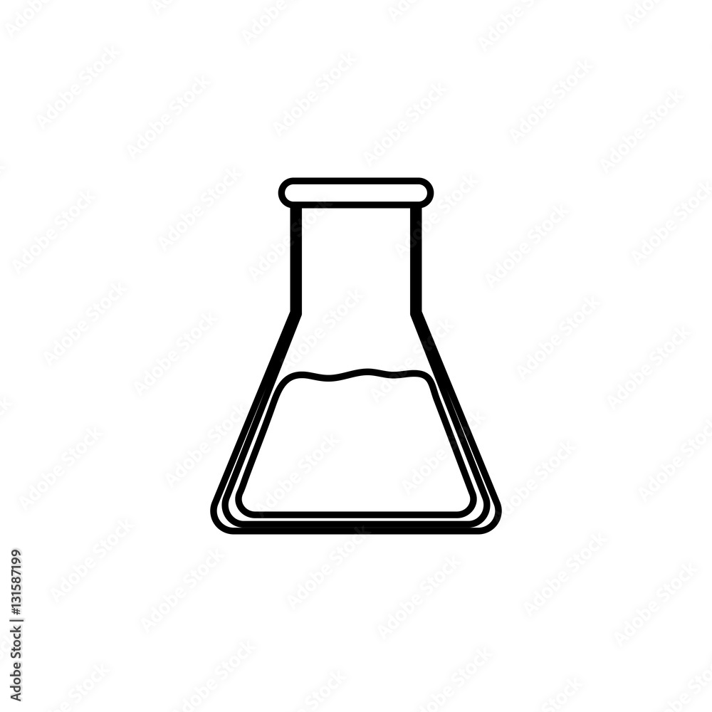 Flask chemistry lab icon vector illustration graphic design Flask chemistry lab icon vector illustration graphic design