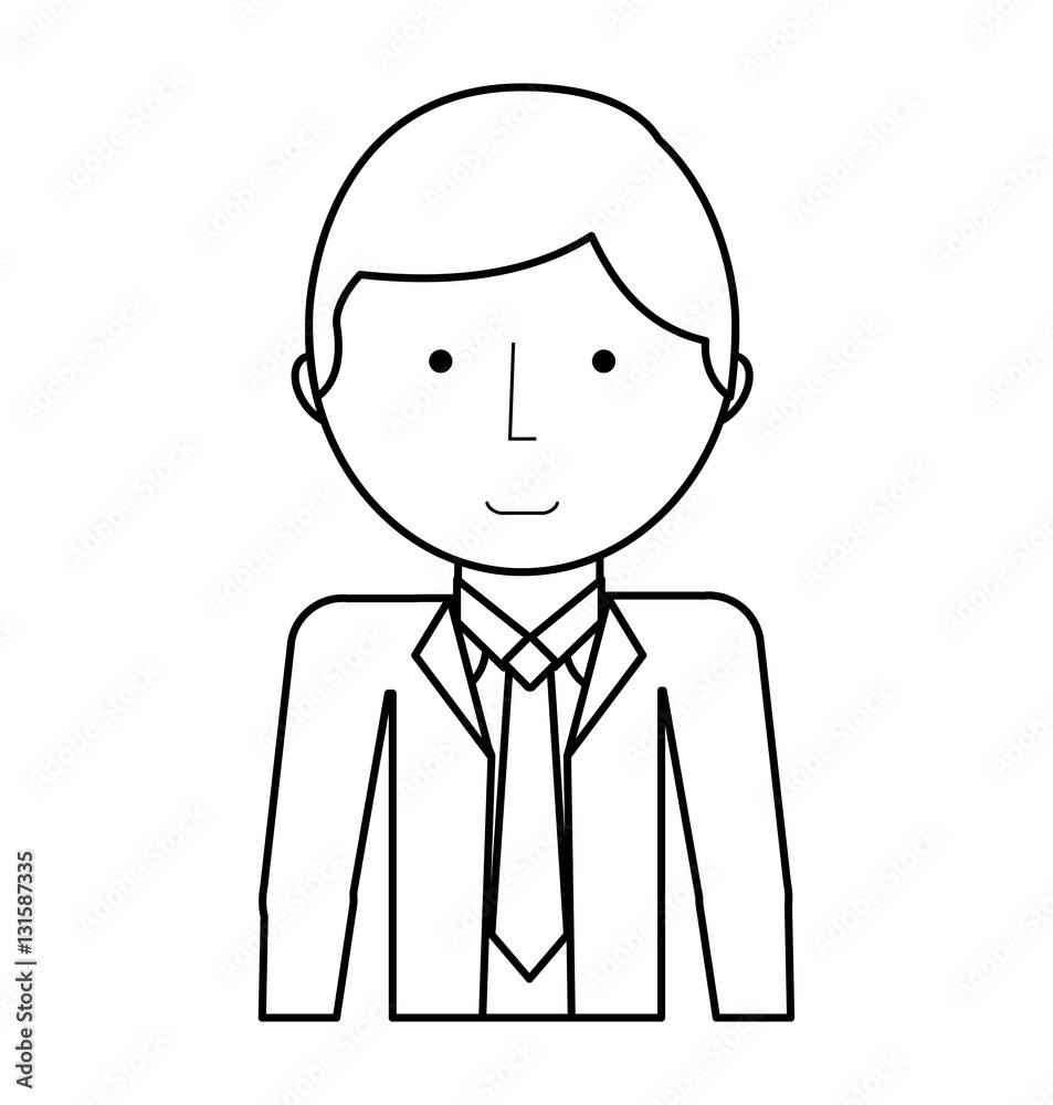 businessman avatar line icon vector illustration design businessman avatar line icon vector illustration design