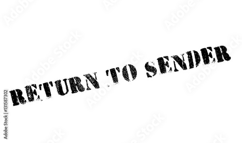 Return to sender stamp. Grunge design with dust scratches. Effects can be easily removed for a clean, crisp look. Color is easily changed.