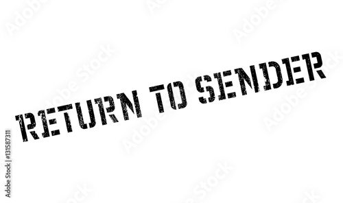 Return to sender stamp. Grunge design with dust scratches. Effects can be easily removed for a clean, crisp look. Color is easily changed.