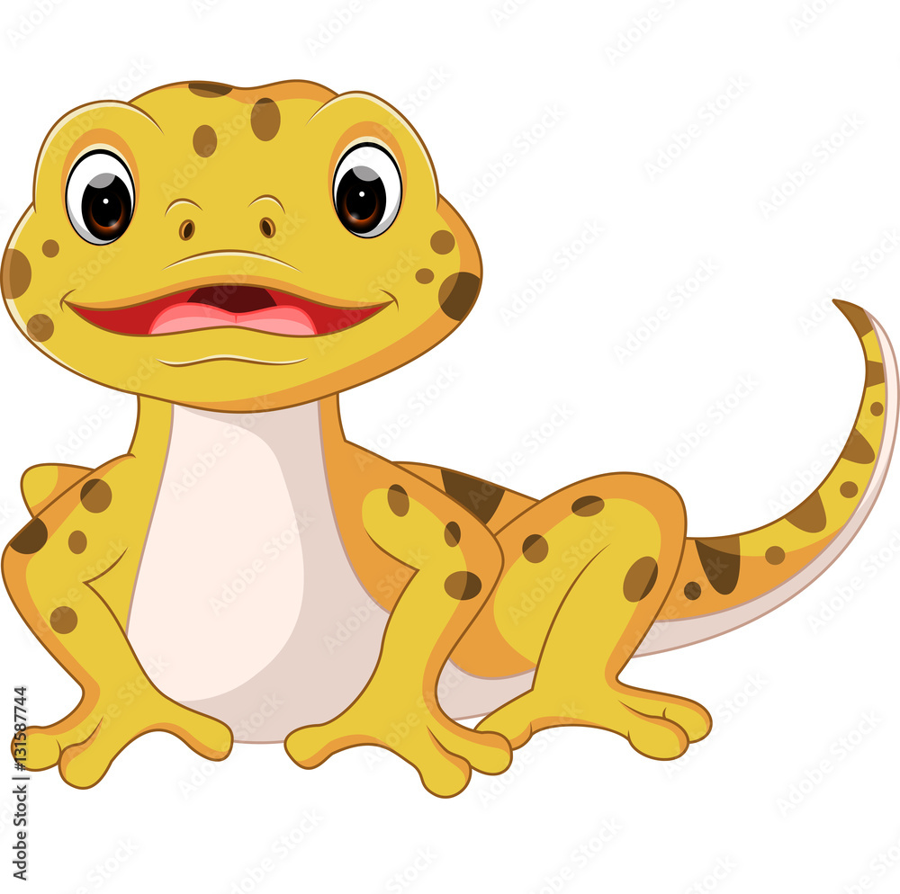 Fototapeta premium Cute lizard cartoon