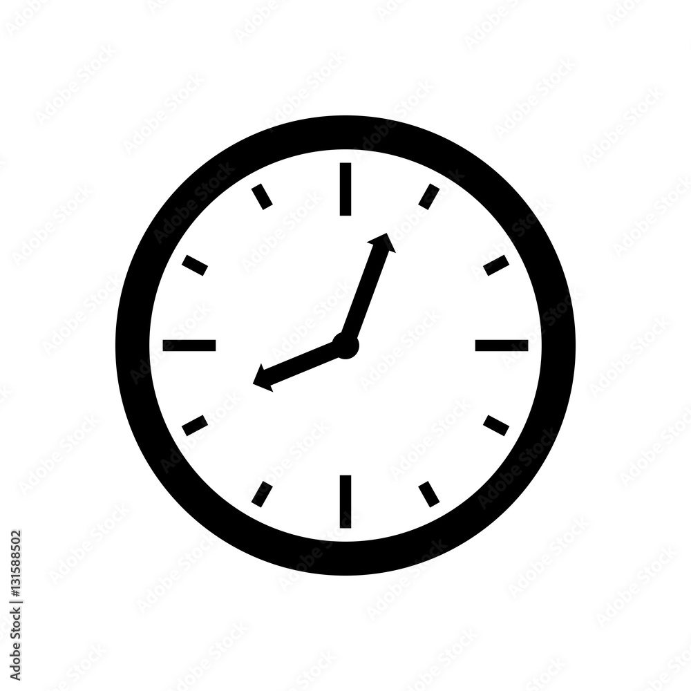 Time clock symbol icon vector illustration graphic design Stock Vector