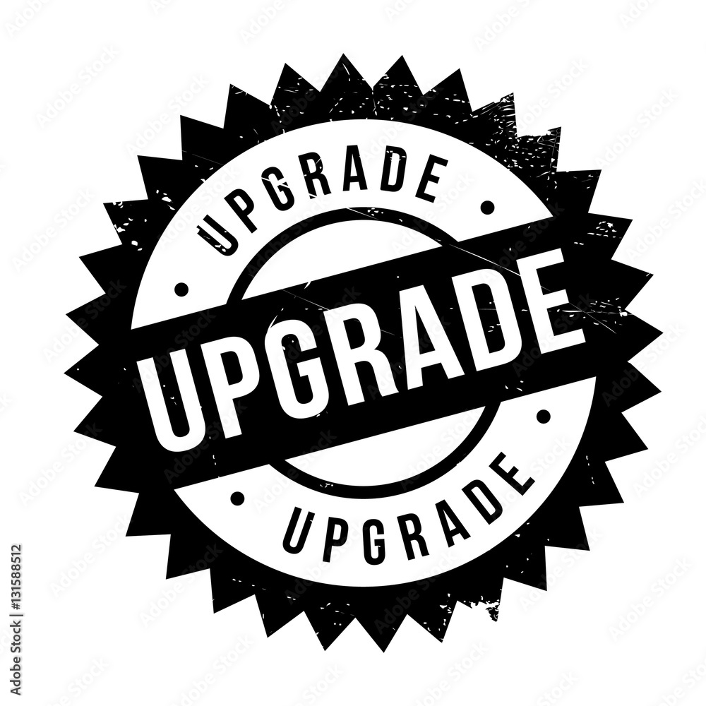 Upgrade stamp. Grunge design with dust scratches. Effects can be easily removed for a clean, crisp look. Color is easily changed. Upgrade stamp. Grunge design with dust scratches. Effects can be easily removed for a clean, crisp look. Color is easily changed.