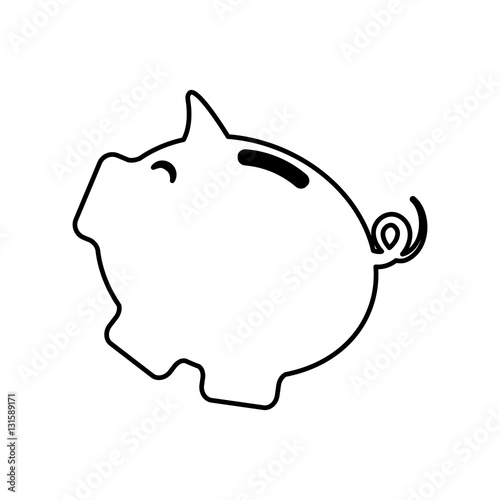 Piggy money savings icon vector illustration graphic design
