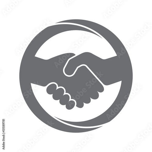 Handshake icon. Vector illustration.