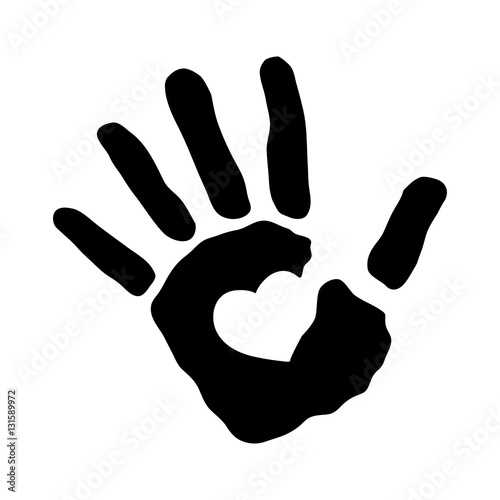 Human hand silhouette icon vector illustration graphic design