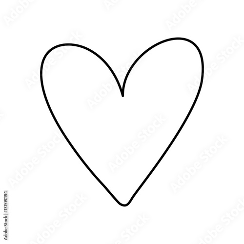 Heart love silhouette icon vector illustration graphic design