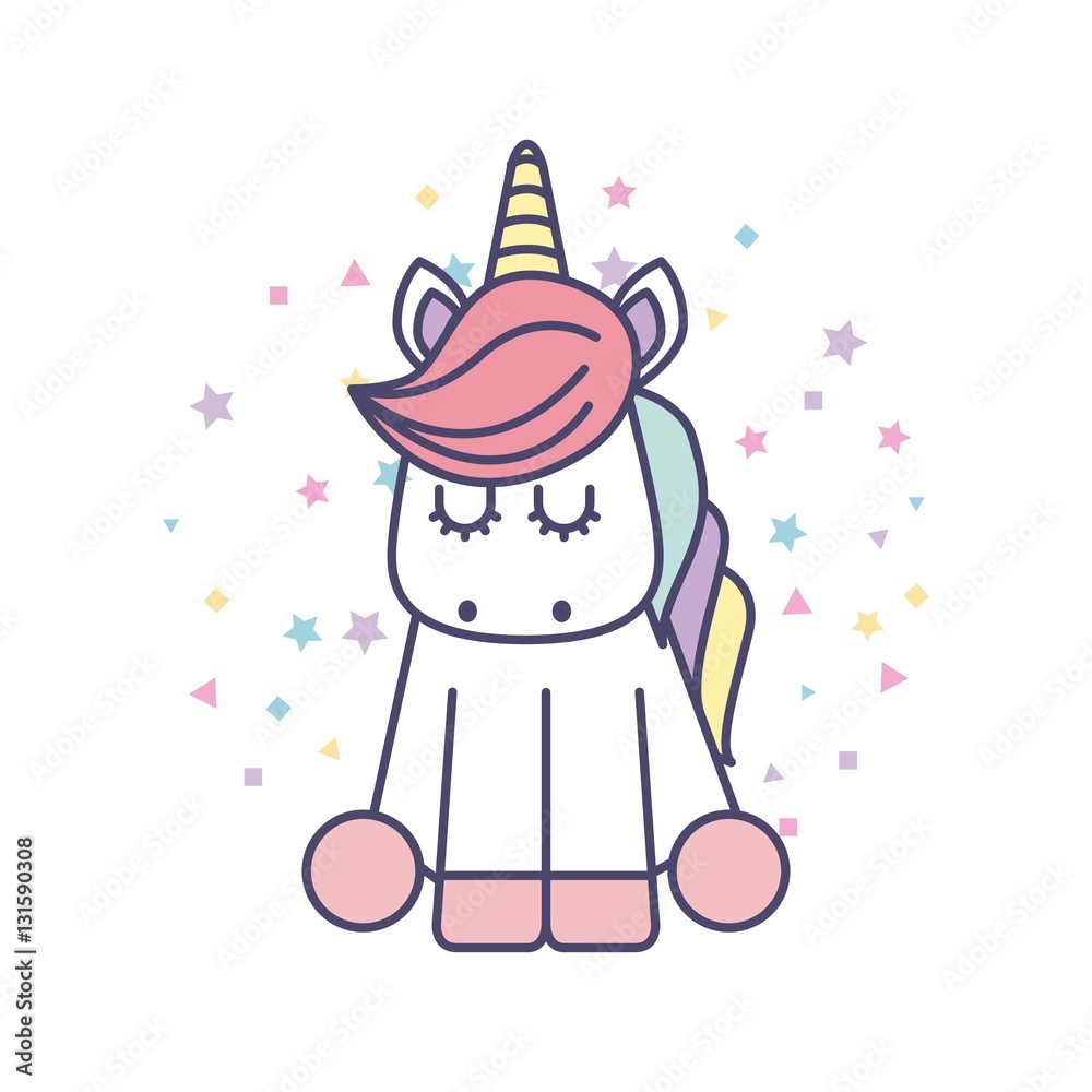 drawing cute unicorn icon vector illustration design drawing cute unicorn icon vector illustration design